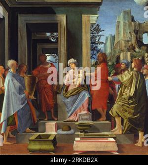 L'Adorazione dei Re circa 1500 di Bramantino Foto Stock