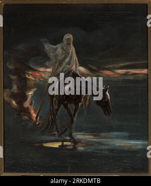 La morte e la conflagrazione, parte centrale del disastro del trittico”. Dal 1870 di Albert Chmielowski Foto Stock