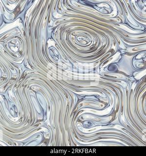 3D Render wallpaper of abstract color fabric floating in blue color Foto Stock