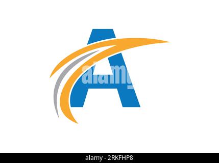 Initial A Letter Alphabet Logo Design In Vector Format. Logotype For Business And Company Identity Illustrazione Vettoriale