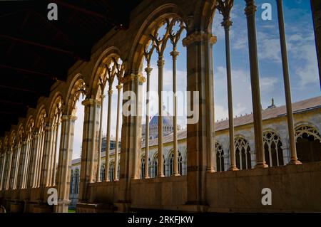 Una vista panoramica del Cimitero di campo Santo a Pisa, Italia Foto Stock