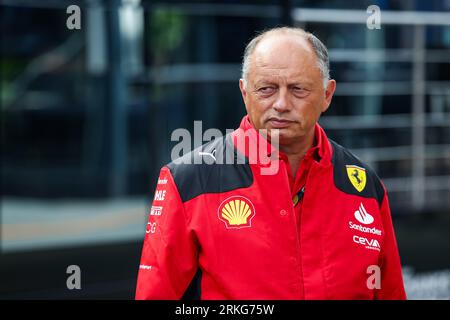 VASSEUR Frederic (fra), Team Principal & General Manager della Scuderia Ferrari, ritratto durante il Gran Premio d'Olanda di Formula 1 2023 Heineken, tredicesima prova del Campionato del mondo di Formula 1 2023 dal 25 al 28 agosto 2023 sul circuito di Zandvoort, a Zandvoort, Paesi Bassi Foto Stock