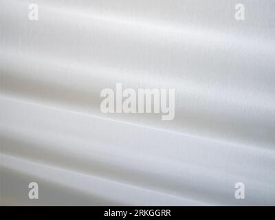 Un primo piano di un panno bianco semplice con sottili motivi lineari di colore chiaro Foto Stock