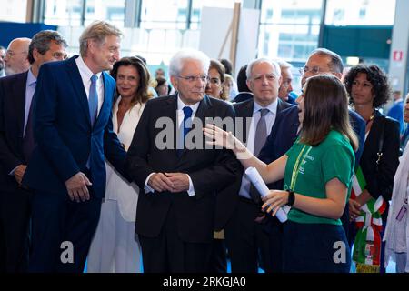 Rimini, Italia. 25 agosto 2023. 44° Edizione del Convegno di Comunione e Liberazione di Rimini dal titolo ''Burri' Rimini 25 agosto 2023 solo utilizzo editoriale credito: Agenzia fotografica indipendente/Alamy Live News Foto Stock