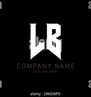 Logo LB Letter. Lettere iniziali dell'icona del logo di gioco LB per le aziende tecnologiche. Modello logo minimale LB Tech Letter. LB Letter design V Illustrazione Vettoriale