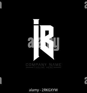 IB Letter Logo Design. Initial letters IB gaming's logo icon for technology companies. Tech letter IB minimal logo design template. IB letter design v Illustrazione Vettoriale