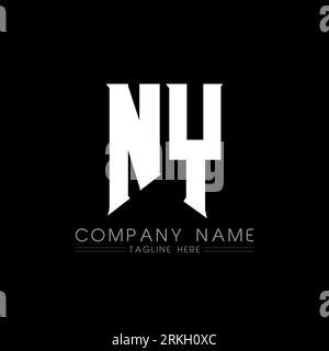 Logo NY Letter. Lettere iniziali icona del logo di NY gaming per le aziende tecnologiche. Modello di design con logo minimale della lettera tecnica NY. NY Letter design V Illustrazione Vettoriale