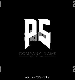 Logo PS Letter. Lettere iniziali icona del logo di PS gaming per le aziende tecnologiche. Modello di design del logo minimale PS Tech Letter. Design PS Letter V Illustrazione Vettoriale