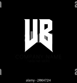 Logo VB Letter. Lettere iniziali icona del logo di VB gaming per le aziende tecnologiche. Modello di design con logo minimale VB lettera tecnica. Disegno lettera V B. Illustrazione Vettoriale