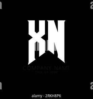 XN Letter Logo Design. Initial letters XN gaming's logo icon for technology companies. Tech letter XN minimal logo design template. X N letter design Illustrazione Vettoriale