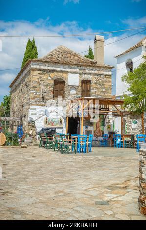 Villaggio tradizionale di Kastro nell'isola di Thassos, Grecia Foto Stock