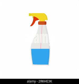 Cleaning spray bottle icon flat vector. A bottle of antiseptic spray. Spraying Anti-Bacterial Sanitizer Spray, Hand Sanitizer Dispenser, infection con Stock Vector