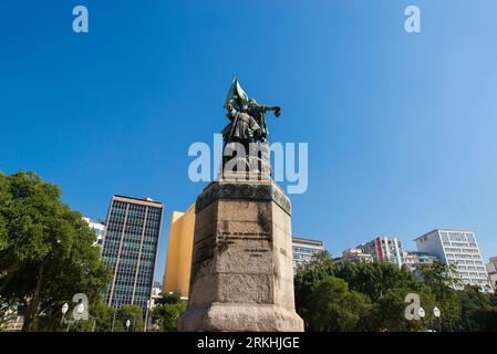 Monumento a Pedro Alvares Cabral nella città di Rio de Janeiro Foto Stock