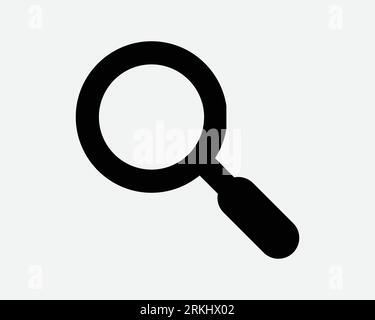 Magnifying Glass Icon Zoom In Out Magnify Lens Magnifier Find Look Search Lookup Discovery Tool Exploration Magnification Sign Symbol Black Vector Stock Vector