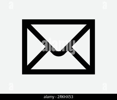 Mail Line Icon Email Envelope Message Letter Post Postal Communication Newsletter Correspondence Business Document App Black Outline Vector Symbol Sig Stock Vector