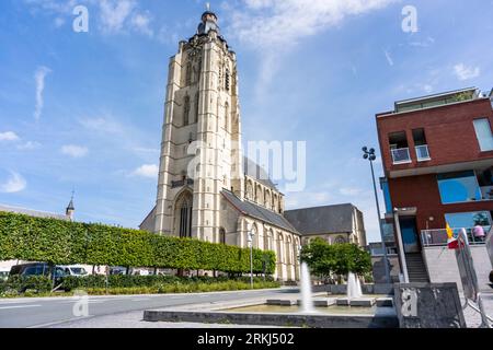 Nome della città Oudenaarde in francese Audenarde situata nella provincia di Oost-vlaanderen in Belgio. Distretto di Gent. Famosa per la produzione di arazzi. V Foto Stock