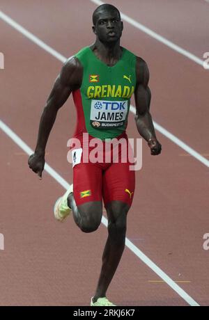 Budapest, Ungheria. 25 agosto 2023. Kirani JAMES della GRN Final 400 METRI UOMINI durante i Campionati mondiali di atletica leggera 2023 il 24 agosto 2023 al Nemzeti Atletikai Kozpont di Budapest, Ungheria. Foto di Laurent Lairys/ABACAPRESS.COM Credit: Abaca Press/Alamy Live News Foto Stock