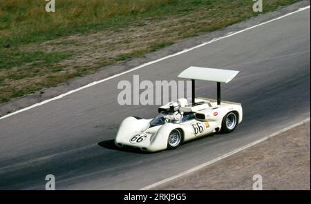 Jim Hall started 9th, DNF in a Chaparral 2E at the 1966 Mosport Can-AM Stock Photo