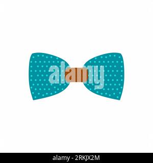 Bow tie flat icon. Man fashion stuff illustration on white background in cartoon style. Can be used bow tie icon for several purposes like: promotiona Illustrazione Vettoriale