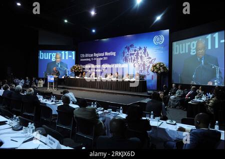 Bildnummer: 56167723  Datum: 11.10.2011  Copyright: imago/Xinhua (111011) -- JOHANNESBURG, Oct. 11, 2011 (Xinhua) -- Participants attend the 12th African Regional Meeting of the International Labor Organization in Johannesburg, on Oct. 11, 2011. The four days conference, themed with Empowering Africa s with Decent Work , kicked off here on Tuesday. (Xinhua/Elmond Jiyane) SOUTH AFRICA-JOHANNESBURG-ILO PUBLICATIONxNOTxINxCHN People Politik x0x xtm 2011 quer premiumd      56167723 Date 11 10 2011 Copyright Imago XINHUA  Johannesburg OCT 11 2011 XINHUA Participants attend The 12th African Regional Stock Photo