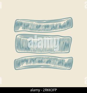Hand drawn of salmon meat. Sketch of salmon meat isolated on white background. Illustrazione Vettoriale