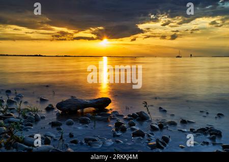 AM Bodensee bei Bregenz (Österreich) und Lindau (Deutschland) Foto Stock
