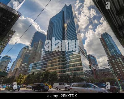 Il quartier generale della Goldman Sachs a New York al 200 di West Street si vede domenica 13 agosto 2023. (© Richard B. Levine) Foto Stock