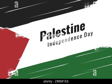 Festa dell'indipendenza della Palestina. Salvate Gaza. Può essere utilizzato con logo o mascotte. Flag Day. Giorno dell'indipendenza. Festa nazionale. Illustrazione vettoriale per banner,l Illustrazione Vettoriale