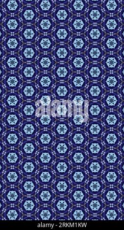 Colori blu chiaro e scuro diagonale forma geometrica circolare trama immagine tessuto color pastello Foto Stock