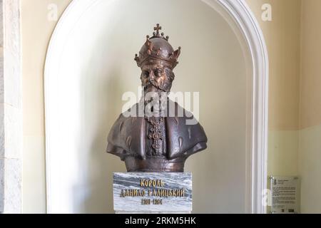 King Danylo Bust at Town Hall Interior - Lviv, Ukraine Stock Photo