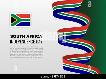 Poster banner di sfondo per la giornata dell'indipendenza del Sudafrica per la celebrazione del 27 aprile. Illustrazione Vettoriale