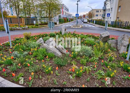 Piantato rotatoria, Germania, Assia Foto Stock