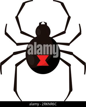 Icona animale di insetto a ragno isolato colorato vettore Illustrazione Vettoriale