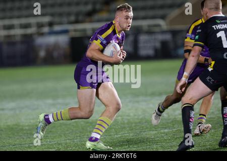 Newcastle, Regno Unito. 25 agosto 2023. Connor Bailey del Newcastle Thunder in azione durante il match per il BETFRED Championship tra Newcastle Thunder e York City Knights al Kingston Park, Newcastle, venerdì 25 agosto 2023. (Foto: Chris Lishman | mi News) crediti: MI News & Sport /Alamy Live News Foto Stock