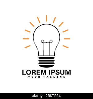 modello vettoriale dell'icona con il logo della lampadina creativa. Illustrazione Vettoriale