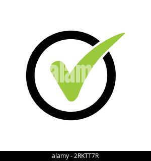 Segno di spunta icona illustrazione vettoriale. Icona elenco di controllo Illustrazione Vettoriale