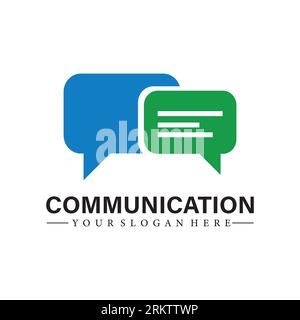 Creative Chat Concept Logo Design Template Illustrazione Vettoriale