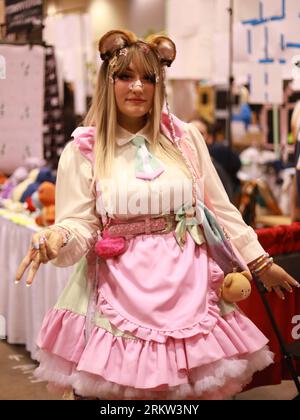 I cosplayer parteciperanno al secondo giorno di 'fan Expo Canada' al Metro Toronto Convention Centre di Toronto, Ontario, Canada il 25 agosto 2023. (Foto di Arrush Chopra/NurPhoto) credito: NurPhoto SRL/Alamy Live News Foto Stock