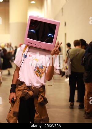 I cosplayer parteciperanno al secondo giorno di 'fan Expo Canada' al Metro Toronto Convention Centre di Toronto, Ontario, Canada il 25 agosto 2023. (Foto di Arrush Chopra/NurPhoto) credito: NurPhoto SRL/Alamy Live News Foto Stock