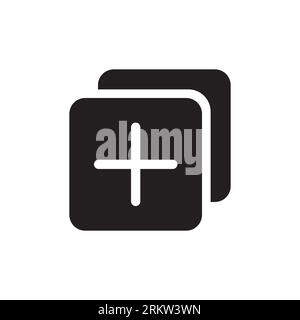 Icona Duplica. Simbolo del file moderno, semplice, vettoriale, icona per la progettazione di siti Web, app mobile, interfaccia utente. Illustrazione vettoriale Illustrazione Vettoriale