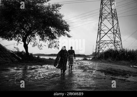 Foto esclusiva del Rainy Day, cielo nuvoloso, questa immagine è stata scattata il 14 settembre 2022, da Ruhitpur, Bangladesh Foto Stock