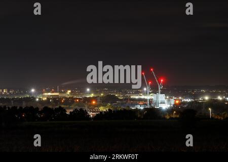 La nuova centrale Enfinium Energy da riciclaggio dei rifiuti è attualmente in costruzione a Skelton Grange a Leeds, West Yorkshire, Regno Unito Foto Stock