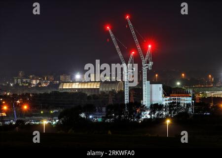 La nuova centrale Enfinium Energy da riciclaggio dei rifiuti è attualmente in costruzione a Skelton Grange a Leeds, West Yorkshire, Regno Unito Foto Stock