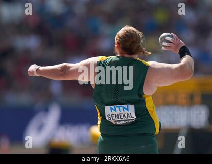 Budapest,HUN,  26 Aug 2023 Ischkle Senekal (RSA)  in action during the shot put Qualification round at the World Athletics Championships 2023 National Athletics Centre Budapest at National Athletics Centre Budapest Hungary on August 26 2023 Alamy Live News Stock Photo