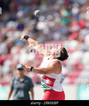 Budapest,HUN, 26 agosto 2023 Anita Marton (HUN) in azione durante il turno di qualificazione dei Campionati del mondo di atletica leggera 2023 National Athletics Centre Budapest presso il National Athletics Centre Budapest Ungheria il 26 2023 agosto Alamy Live News Foto Stock