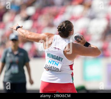 Budapest,HUN, 26 agosto 2023 Anita Marton (HUN) in azione durante il turno di qualificazione dei Campionati del mondo di atletica leggera 2023 National Athletics Centre Budapest presso il National Athletics Centre Budapest Ungheria il 26 2023 agosto Alamy Live News Foto Stock