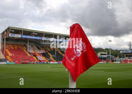 Lincoln, Regno Unito. 26 agosto 2023. Una vista generale all'interno del Gelder Group Sincil Bank Stadium, sede di Lincoln City in vista della partita della Sky Bet League 1 Lincoln City vs Blackpool al Gelder Group Sincil Bank Stadium, Lincoln, Regno Unito, 26 agosto 2023 (foto di Gareth Evans/News Images) a Lincoln, Regno Unito il 26/8/2023. (Foto di Gareth Evans/News Images/Sipa USA) credito: SIPA USA/Alamy Live News Foto Stock