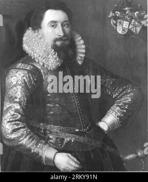 Portrait of Frans Harinxma van Donia (1580-1651) 1621 by Jan de Salle Stock Photo