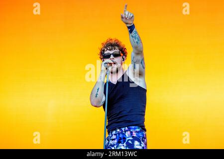 Ungheria 13 agosto 2023 Tom Grennan - Tom Bevin Grennan - Live allo Sziget Festival Budapest © Andrea Ripamonti / Alamy Foto Stock