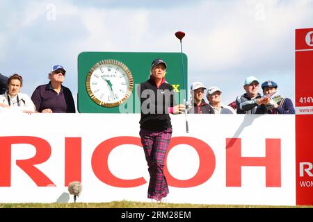 Il norvegese Suzann Pettersen è stato selezionato capitano della squadra europea per 2023 partite della Solheim Cup che si disputeranno dal 22 al 24 settembre al Finca Corte Foto Stock